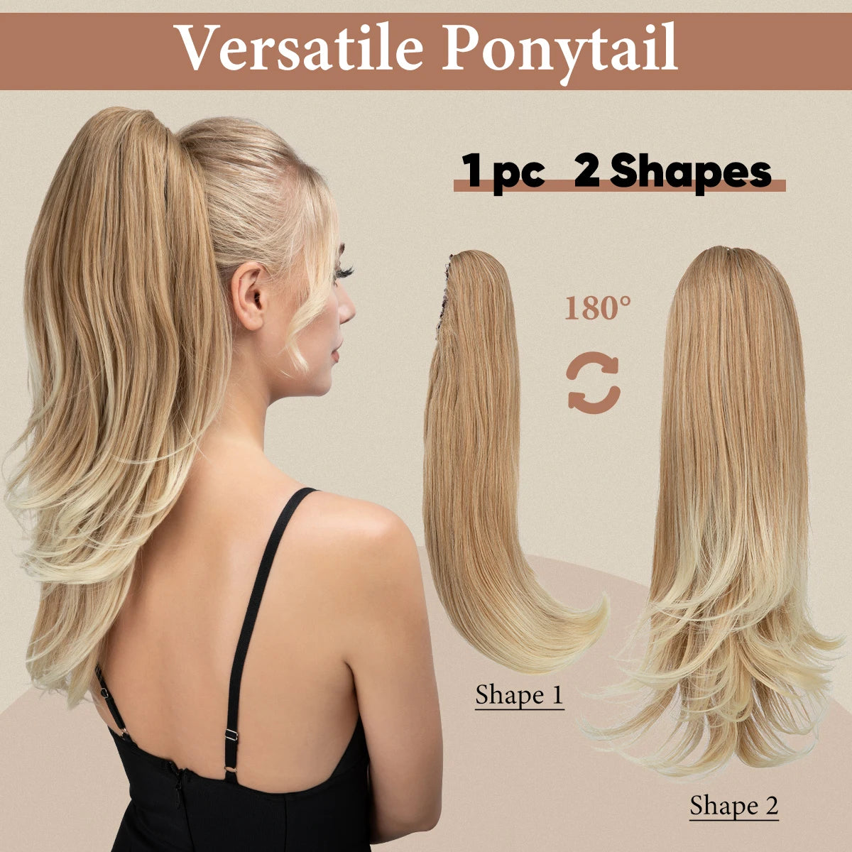 Claw Clip Ponytail 45/55cm